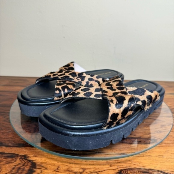 Stuart Weitzman Elodie Cross Lug Slide Sandal in haircalf - Picture 9 of 16